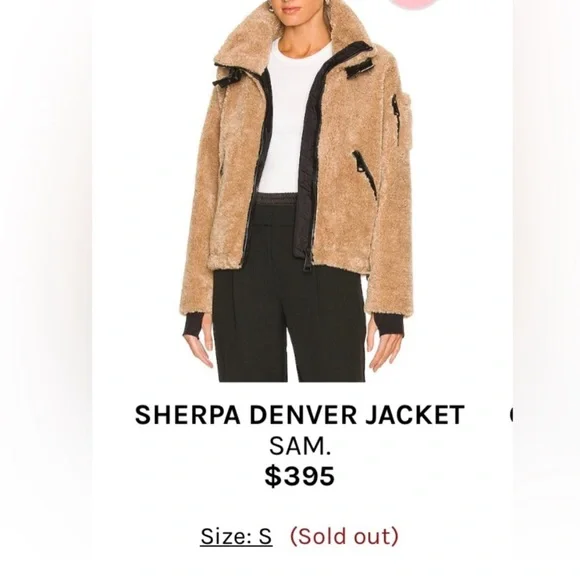 NWT SAM. Sherpa Denver Jacket in Camel - Small - Picture 3 of 11